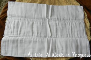 Inside of burp cloth (made with a prefold cloth diaper)