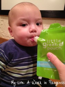 Eating apple sauce at Olive Garden