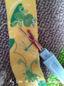 Use seamripper to tear out thread securing old Velcro